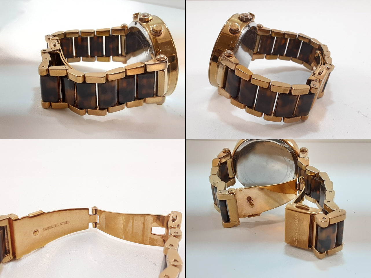 マイケルコース MICHAEL KORS パーカー クロノグラフ レディース 腕時計 デイト MK5538 ピンク ローズ ゴールド ブラウン 茶 SS GP アナログ クォーツ QZ ウォッチ PARKER 【中古】【送料無料】 ht5558