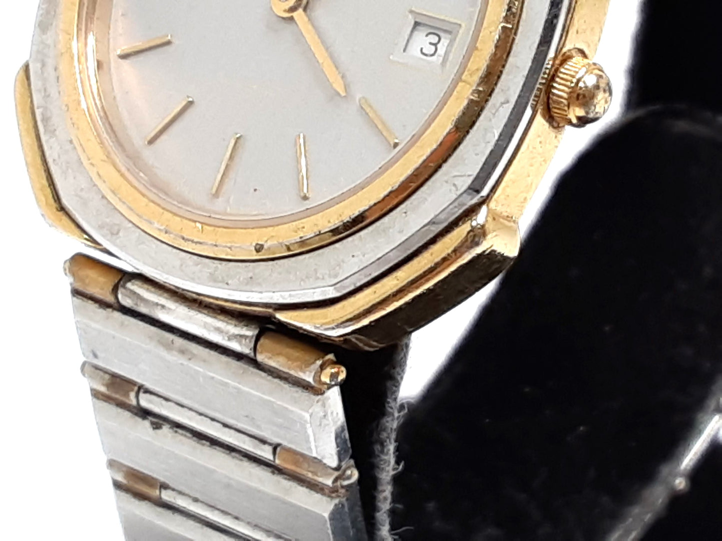 シャルル ジョルダン CHARLES JOURDAN レディース 腕時計 デイト 白 ホワイト SS GP ブレス アナログ クォーツ QZ ウォッチ 【中古】【送料無料】 ht5569