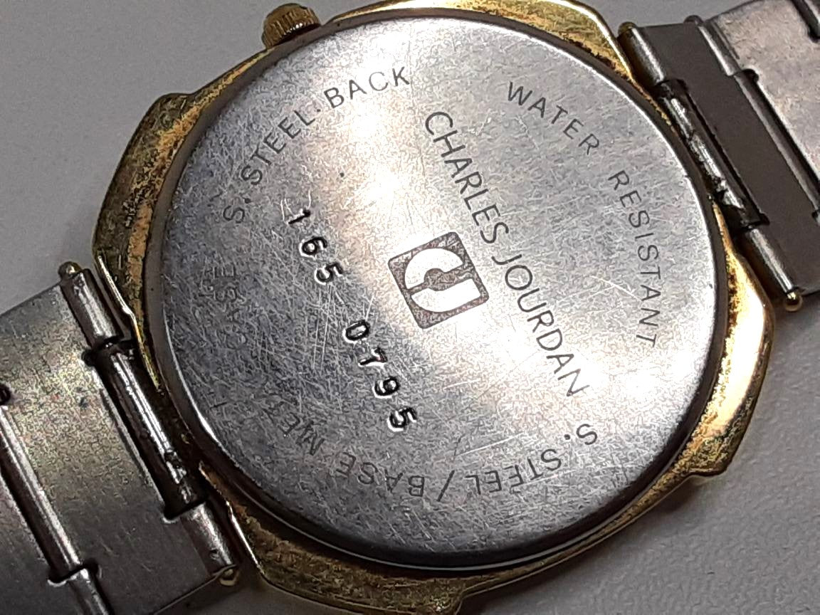 シャルル ジョルダン CHARLES JOURDAN レディース 腕時計 デイト 白 ホワイト SS GP ブレス アナログ クォーツ QZ ウォッチ 【中古】【送料無料】 ht5569