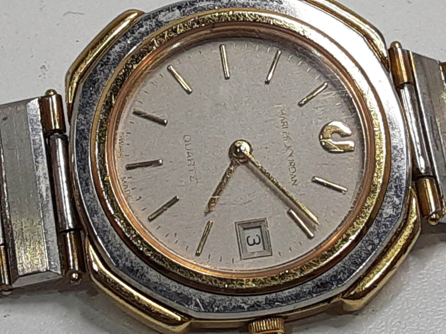 シャルル ジョルダン CHARLES JOURDAN レディース 腕時計 デイト 白 ホワイト SS GP ブレス アナログ クォーツ QZ ウォッチ 【中古】【送料無料】 ht5569