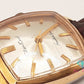 シチズン CITIZEN エクセル 21石 手巻き メンズ 腕時計 E511501 スクエア シルバー ブラウン 茶 SS GP レザー ブレス アナログ ウォッチ ヴィンテージ アンティーク Excel PARASHOCK 【中古】【送料無料】 ht5576