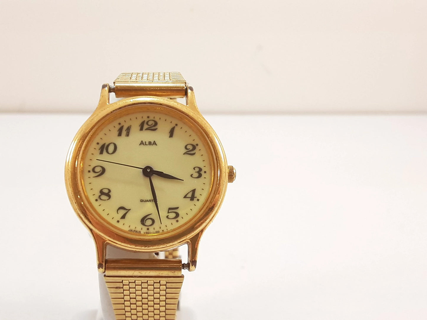 セイコー SEIKO アルバ ALBA レディース 腕時計 V501-6K00 ゴールド ブラウン 茶 SS GP ブレス アナログ クオーツ QZ ウォッチ 【中古】【送料無料】 ht5582