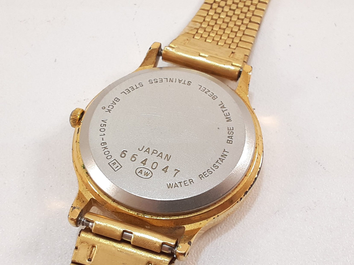 セイコー SEIKO アルバ ALBA レディース 腕時計 V501-6K00 ゴールド ブラウン 茶 SS GP ブレス アナログ クオーツ QZ ウォッチ 【中古】【送料無料】 ht5582