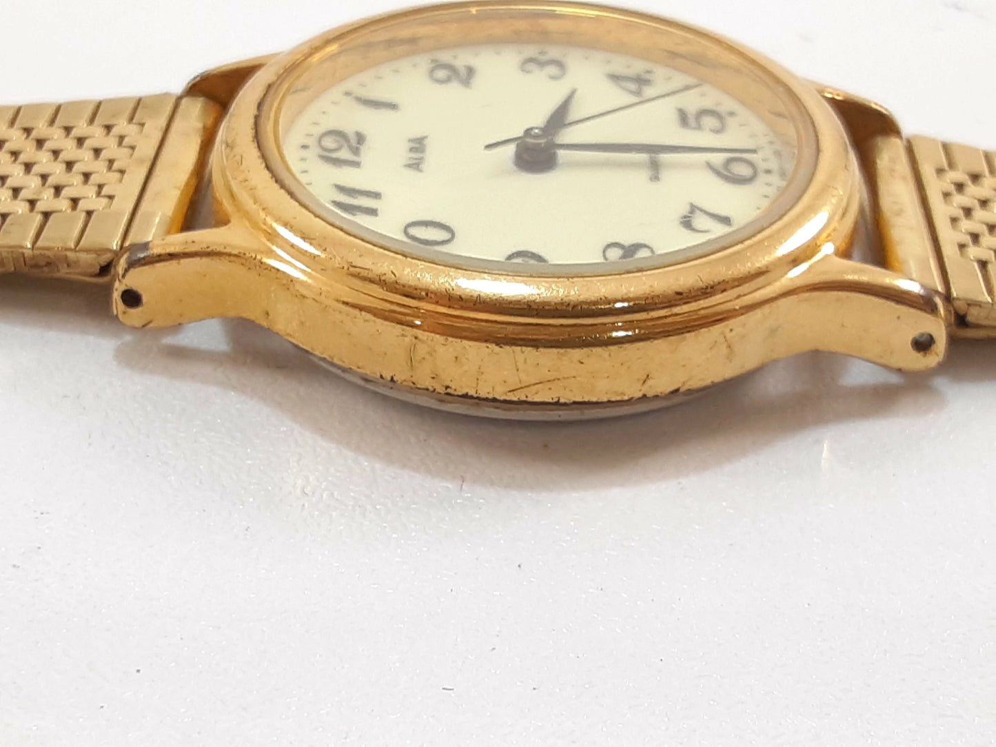 セイコー SEIKO アルバ ALBA レディース 腕時計 V501-6K00 ゴールド ブラウン 茶 SS GP ブレス アナログ クオーツ QZ ウォッチ 【中古】【送料無料】 ht5582