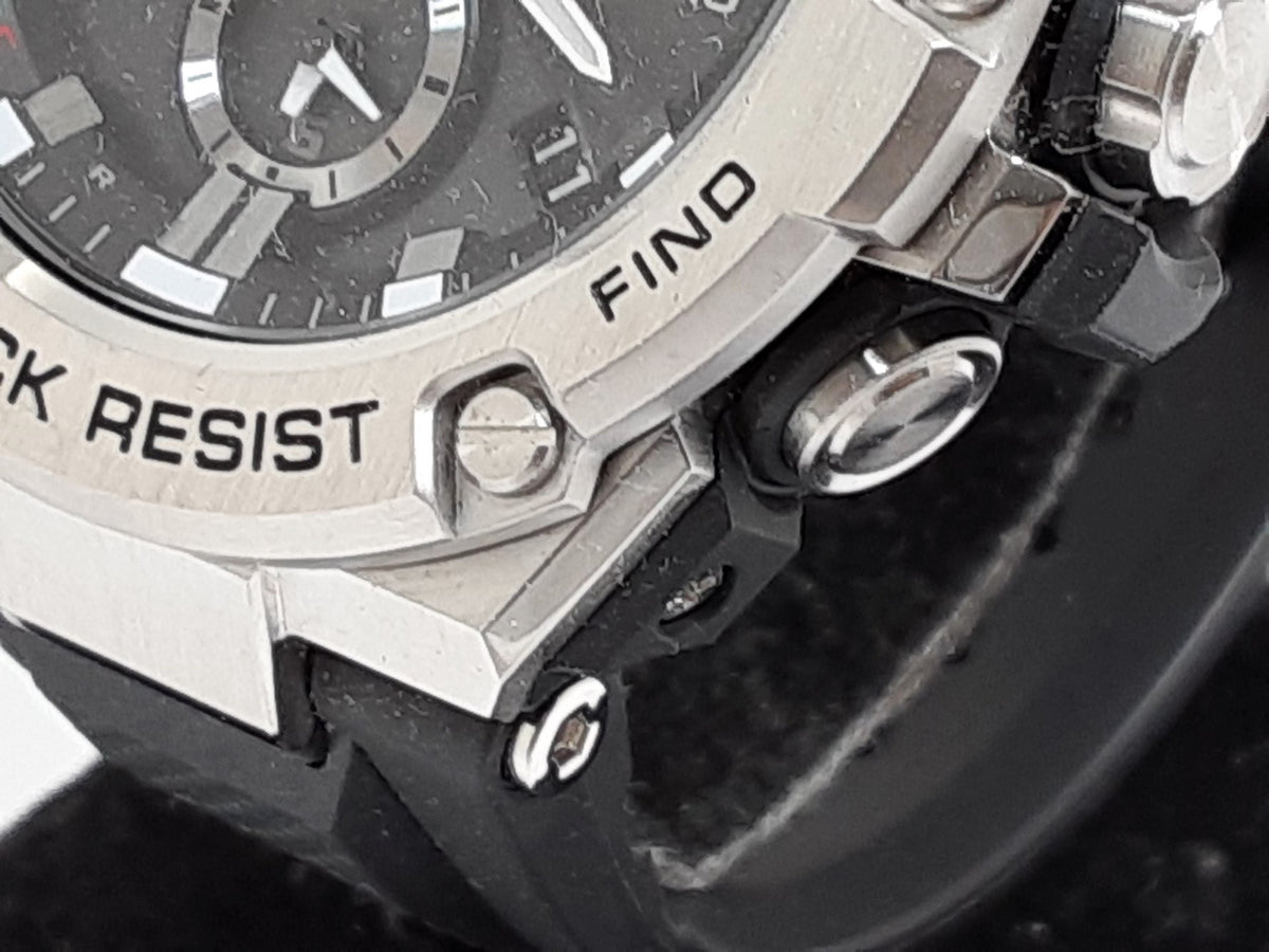 カシオ CASIO G-SHOCK G-スティール タフ ソーラー メンズ 腕時計 GST-B100-1A ブラック 黒 SS 樹脂 ウレタン ブレス クォーツ QZ ウォッチ スマートフォン リンク G-STEEL ジーショック Gショック  【中古】【送料無料】ht5650