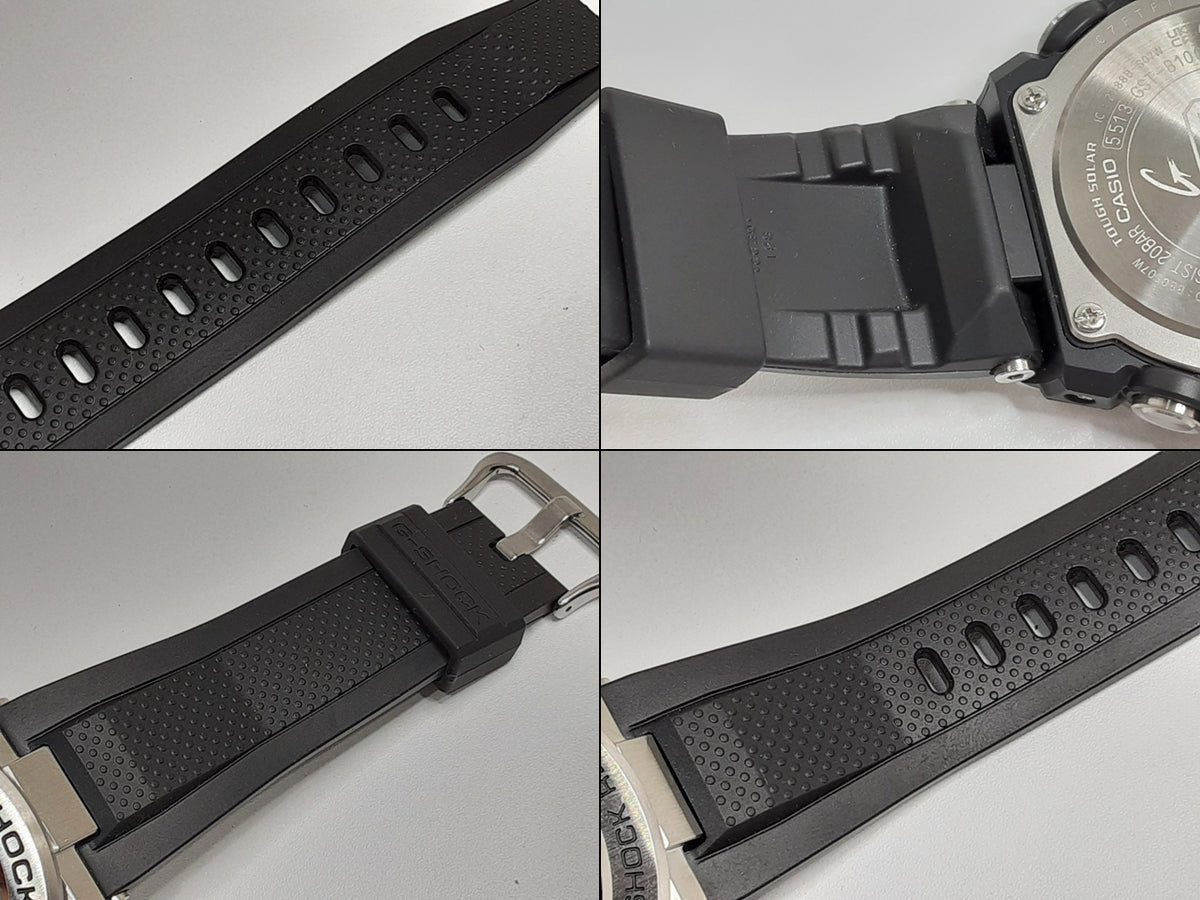 カシオ CASIO G-SHOCK G-スティール タフ ソーラー メンズ 腕時計 GST-B100-1A ブラック 黒 SS 樹脂 ウレタン ブレス クォーツ QZ ウォッチ スマートフォン リンク G-STEEL ジーショック Gショック  【中古】【送料無料】ht5650