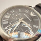 エンポリオ アルマーニ EMPORIO ARMANI クロノグラフ デイト メンズ 腕時計 AR1700 黒 ブラック SS レザー ブレス ロゴ アナログ クォーツ QZ ウォッチ   【中古】【送料無料】 ht5681
