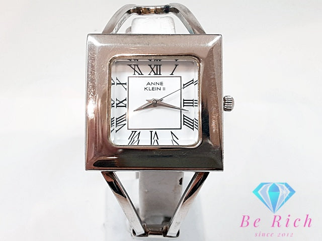 アン クライン ANNE KLEIN II バングル ウォッチ レディース 腕時計 AL21 スクエア ローマン 白 ホワイト シルバー SS ブレス アナログ クォーツ QZ ウォッチ 【中古】【送料無料】 ht5703
