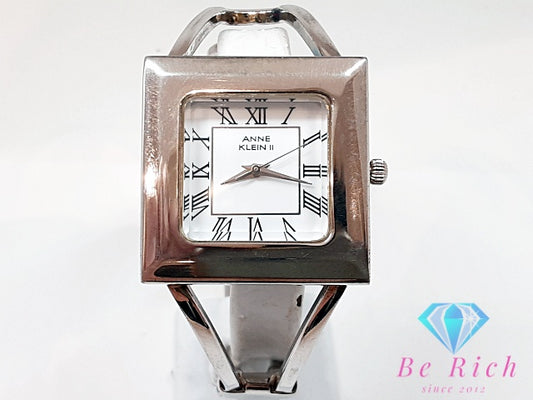 アン クライン ANNE KLEIN II バングル ウォッチ レディース 腕時計 AL21 スクエア ローマン 白 ホワイト シルバー SS ブレス アナログ クォーツ QZ ウォッチ 【中古】【送料無料】 ht5703
