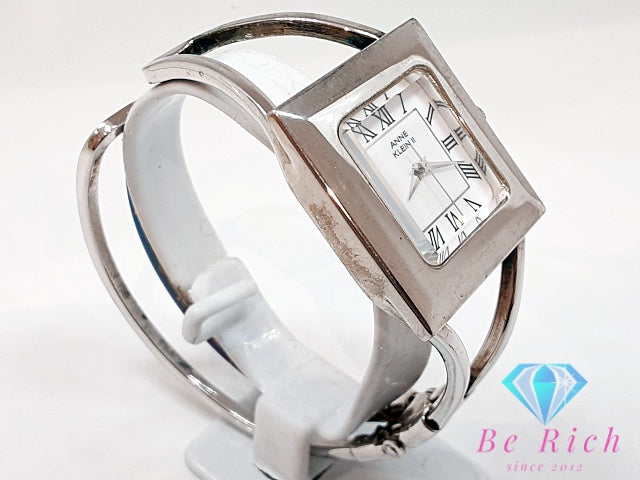 アン クライン ANNE KLEIN II バングル ウォッチ レディース 腕時計 AL21 スクエア ローマン 白 ホワイト シルバー SS ブレス アナログ クォーツ QZ ウォッチ 【中古】【送料無料】 ht5703