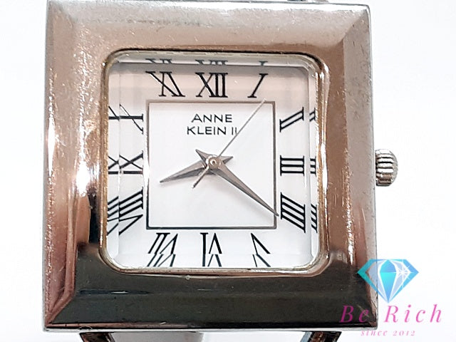 アン クライン ANNE KLEIN II バングル ウォッチ レディース 腕時計 AL21 スクエア ローマン 白 ホワイト シルバー SS ブレス アナログ クォーツ QZ ウォッチ 【中古】【送料無料】 ht5703