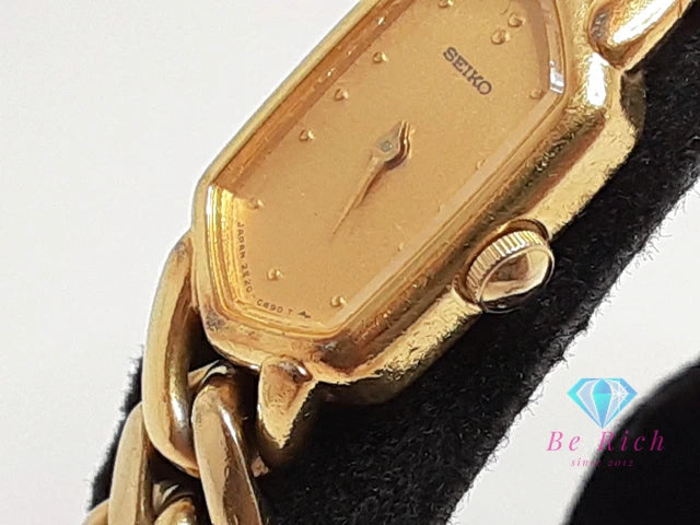 セイコー SEIKO レディース 腕時計 2E20-5360 ゴールド SS GP ブレス アナログ クォーツ ウォッチ 【中古】【送料無料】 ht5718