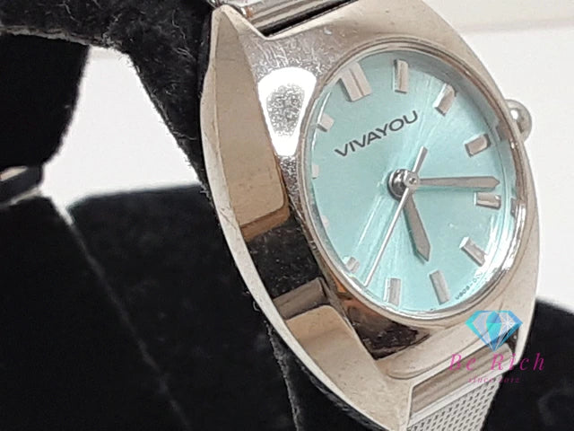 ビバユー VIVA YOU レディース 腕時計 UB09-00 ORIENT社製 水色 ライト ブルー シルバー SS ブレス アナログ クォーツ QZ ウォッチ オリエント  【中古】【送料無料】 ht5720