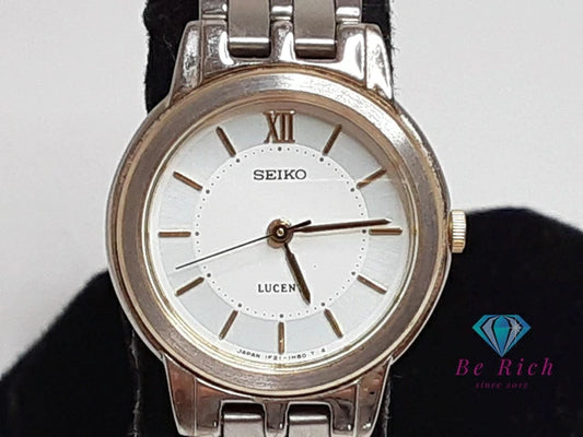 セイコー SEIKO ルーセント レディース 腕時計 1F21-0K70 白 ホワイト シルバー SS ブレス アナログ クォーツ QZ ウォッチ LUCENT 【中古】【送料無料】 ht5732