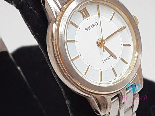セイコー SEIKO ルーセント レディース 腕時計 1F21-0K70 白 ホワイト シルバー SS ブレス アナログ クォーツ QZ ウォッチ LUCENT 【中古】【送料無料】 ht5732