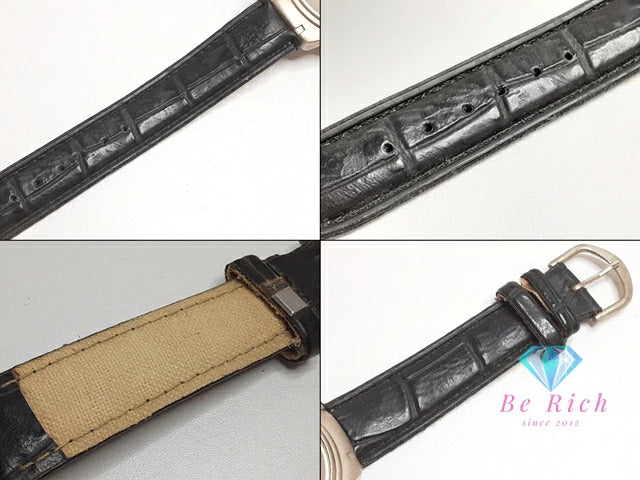 バレンタイン Valentine メンズ 腕時計 シルバー ホワイト 白 黒 ブラック SS レザー ブレス ロゴ アナログ クォーツ QZ ウォッチ   【中古】【送料無料】 ht5734