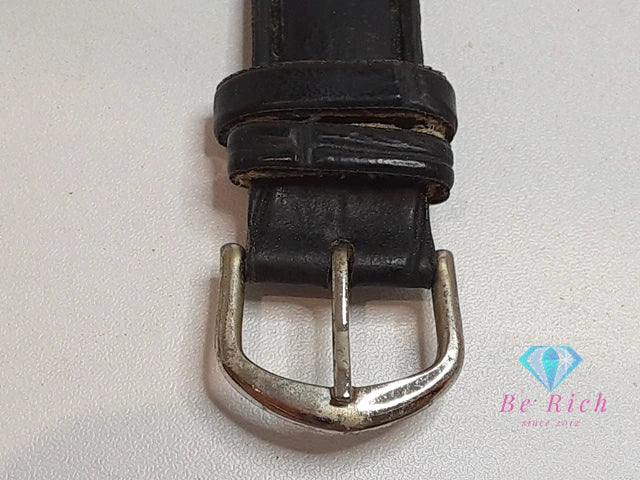 バレンタイン Valentine メンズ 腕時計 シルバー ホワイト 白 黒 ブラック SS レザー ブレス ロゴ アナログ クォーツ QZ ウォッチ   【中古】【送料無料】 ht5734