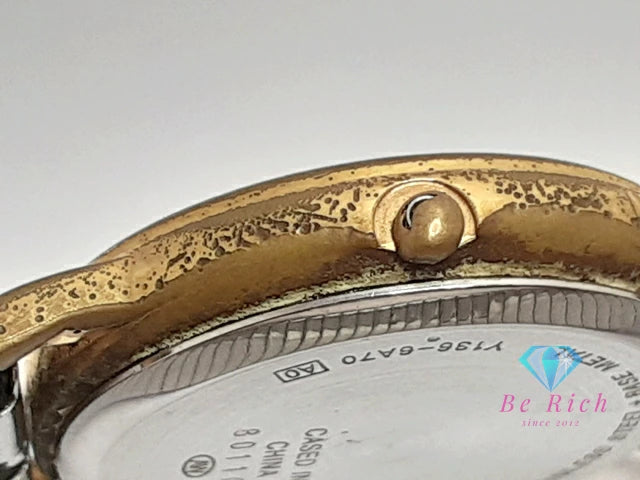 セイコー SEIKO アルバ メンズ 腕時計 Y136-6A70 白 ホワイト ゴールド SS GP ブレス  アナログ クォーツ QZ ウォッチ 【中古】【送料無料】 ht5735