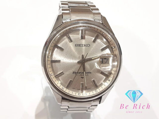 セイコー SEIKO スポーツマチック 17石 自動巻き メンズ 腕時計 デイト 7625-8263 シルバー SS ブレス アナログ AT オートマ アンティーク ヴィンテージ SPORTSMATIC 【中古】【送料無料】ht5753