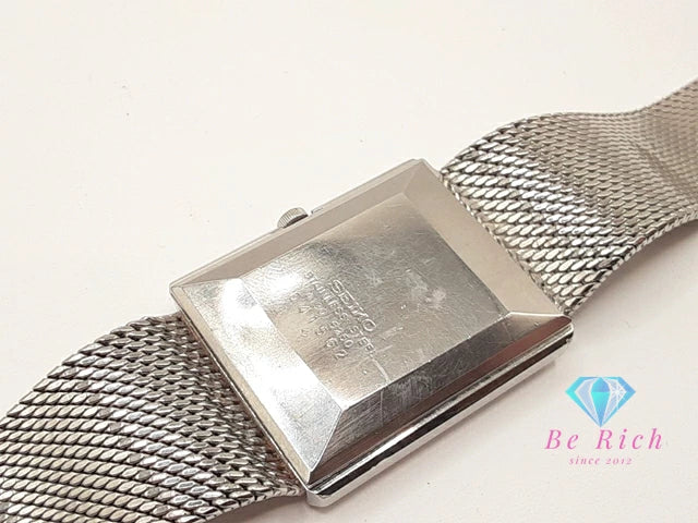 セイコー SEIKO メンズ 腕時計 4130-5250 スクエア グレー シルバー SS ブレス アナログ クォーツ QZ ウォッチ ボーイズ ユニセックス レディース 【中古】【送料無料】 ht5765