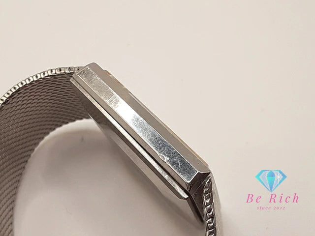 セイコー SEIKO メンズ 腕時計 4130-5250 スクエア グレー シルバー SS ブレス アナログ クォーツ QZ ウォッチ ボーイズ ユニセックス レディース 【中古】【送料無料】 ht5765