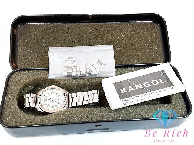 カンゴール KANGOL LONDON レディース 腕時計 6040-K08552 スモセコ アイボリー シルバー SS ブレス アナログ クォーツ QZ ウォッチ シチズン CITIZEN製 【中古】【送料無料】 ht5769