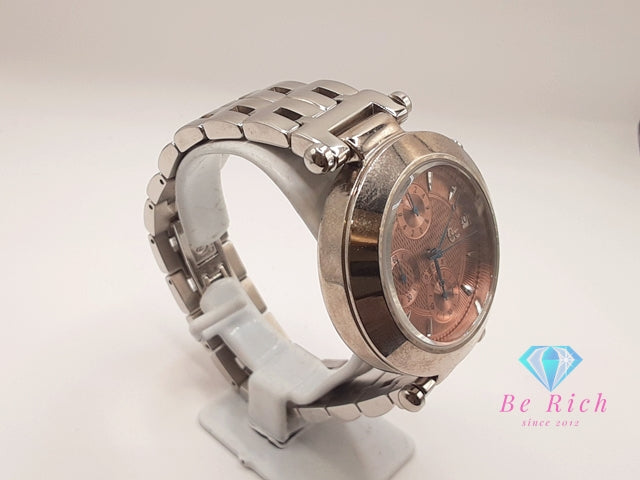 ゲス GUESS メンズ 腕時計 クロノグラフ デイト GC7000 ブロンズ系 シルバー SS ブレス アナログ クォーツ QZ ウォッチ 【中古】【送料無料】 ht5798