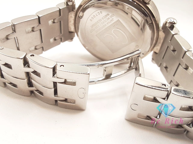 ゲス GUESS メンズ 腕時計 クロノグラフ デイト GC7000 ブロンズ系 シルバー SS ブレス アナログ クォーツ QZ ウォッチ 【中古】【送料無料】 ht5798