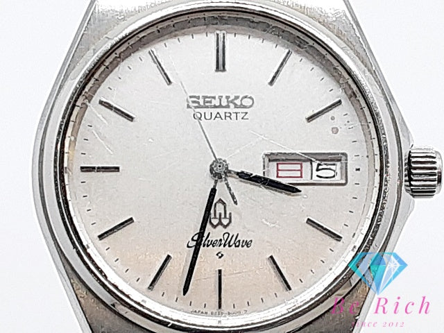 セイコー SEIKO シルバーウェーブ デイデイト 8229-8000 メンズ 腕時計 シルバー SS ブレス アナログ クォーツ QZ ウォッチ ヴィンテージ アンティーク Silver Wave 【中古】【送料無料】 ht5821