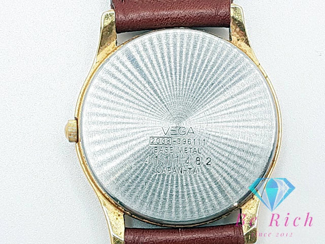 シチズン CITIZEN ベガ レディース 腕時計 2038-396111 ゴールド SS レザー ブレス アナログ クォーツ QZ ウォッチ VEGA  【中古】【送料無料】 ht5828