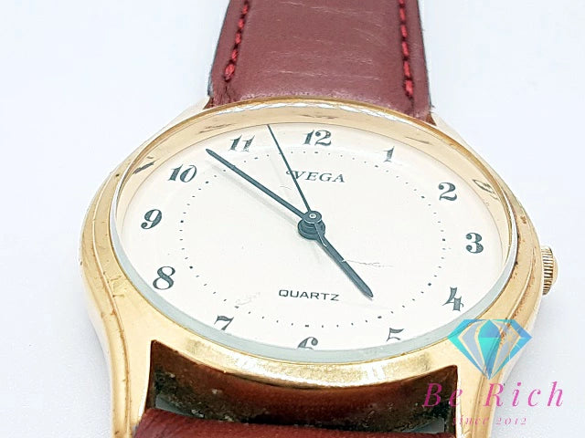 シチズン CITIZEN ベガ レディース 腕時計 2038-396111 ゴールド SS レザー ブレス アナログ クォーツ QZ ウォッチ VEGA  【中古】【送料無料】 ht5828