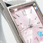 クレージュ courreges ブレス ウォッチ レディース 腕時計 Y151-5G10 スクエア ピンク SS ブレス アナログ クォーツ QZ ウォッチ バングル 【中古】【送料無料】ht5834