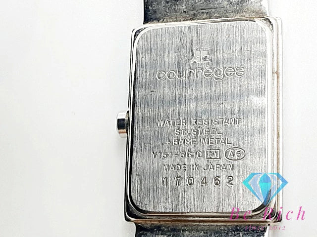 クレージュ courreges ブレス ウォッチ レディース 腕時計 Y151-5G10 スクエア ピンク SS ブレス アナログ クォーツ QZ ウォッチ バングル 【中古】【送料無料】ht5834