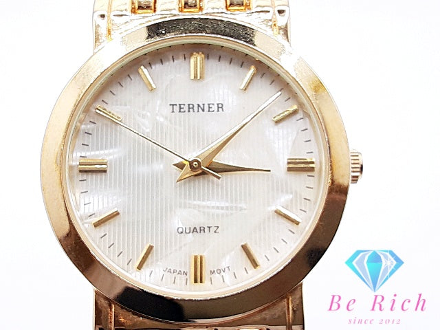 ビジューターナー BIJOUX TERNER K-17037G 腕時計 クリーム ゴールド SS GP ブレス アナログ クォーツ QZ ウォッチ ユニセックス ボーイズ メンズ レディース  【中古】【送料無料】 ht5855