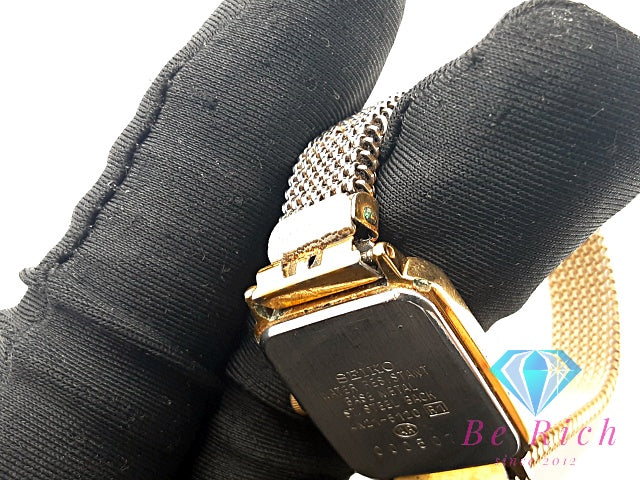 セイコー SEIKO レディース 腕時計 4N21-5120 アイボリー スクエア SS ブレス アナログ クォーツ QZ ウォッチ  【中古】【送料無料】 ht5857