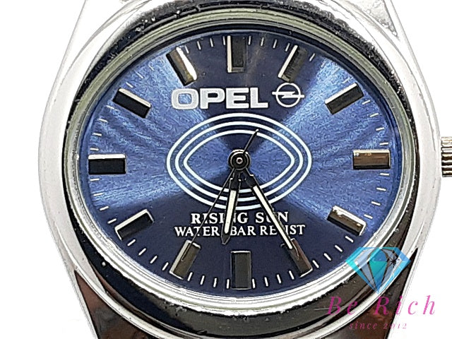 オペル OPEL RISING SUN レディース 腕時計 青 ブルー SS アナログ クォーツ QZ  ウォッチ  【中古】【送料無料】 ht5868