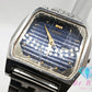 セイコー SEIKO アルバ メンズ 腕時計 デイデイト V743-5A00 スクエア 青 ブルー シルバー SS ブレス アナログ クォーツ QZ ウォッチ ALBA 【中古】【送料無料】 ht5875