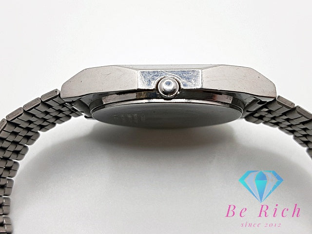セイコー SEIKO アルバ メンズ 腕時計 デイデイト V743-5A00 スクエア 青 ブルー シルバー SS ブレス アナログ クォーツ QZ ウォッチ ALBA 【中古】【送料無料】 ht5875