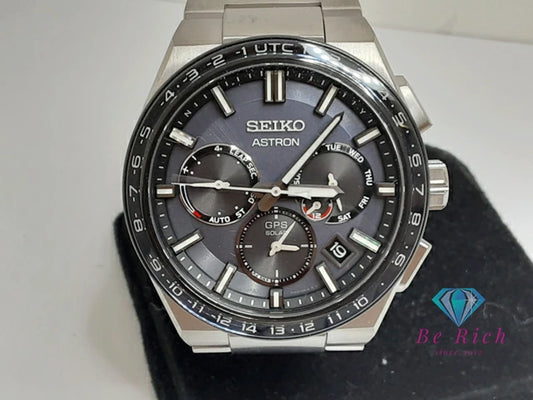 セイコー SEIKO アストロン ネクスター シリーズ GPS 衛星 電波 ソーラー メンズ 腕時計 デイデイト SBXC109  5X53-0BR0 ネイビー ブルー シルバー チタニウム チタン ブレス アナログ クオーツ QZ ウォッチ ASTRON NEXTER  【中古】【送料無料】 ht5885