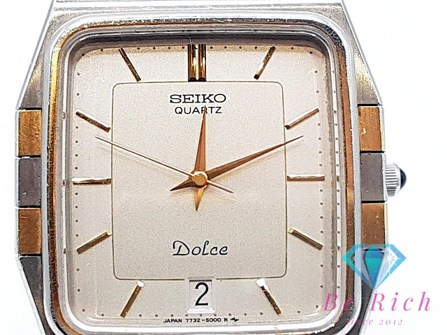セイコー SEIKO ドルチェ 腕時計 7732-5000 シルバー ゴールド SS GP ブレス アナログ クォーツ QZ ウォッチ DOLCE ユニセックス メンズ レディース 【中古】【送料無料】 ht5892