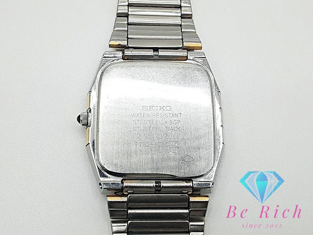 セイコー SEIKO ドルチェ 腕時計 7732-5000 シルバー ゴールド SS GP ブレス アナログ クォーツ QZ ウォッチ DOLCE ユニセックス メンズ レディース 【中古】【送料無料】 ht5892