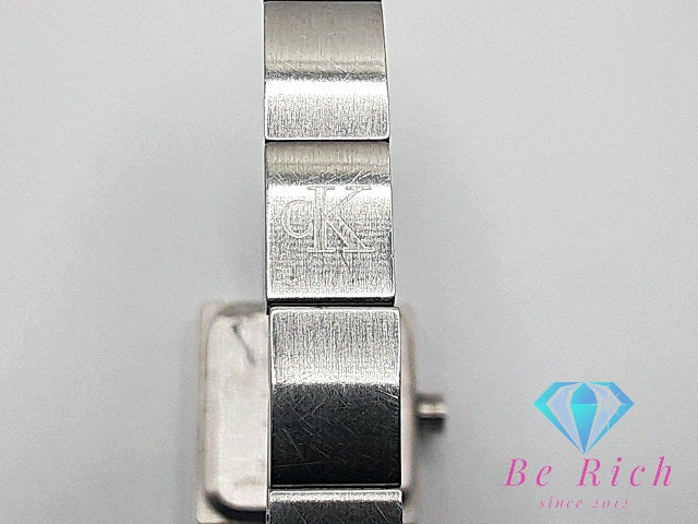 カルバンクライン Calvin Klein レディース腕時計 K6151 スクエア 黒 ブラック シルバー SS ブレス アナログ クォーツ QZ ウォッチ CK 【中古】【送料無料】 ht5895