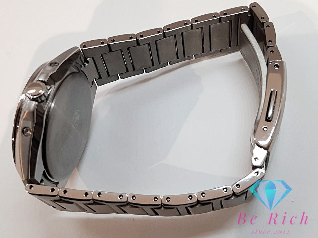 シチズン CITIZEN アテッサ エコ ドライブ デイト CB3010-57L メンズ 腕時計 青 ブルー シルバー チタニウム チタン ブレス アナログ クォーツ QZ ウォッチ 電波 ソーラー Eco-Drive ATTESA    【中古】【送料無料】 ht5897