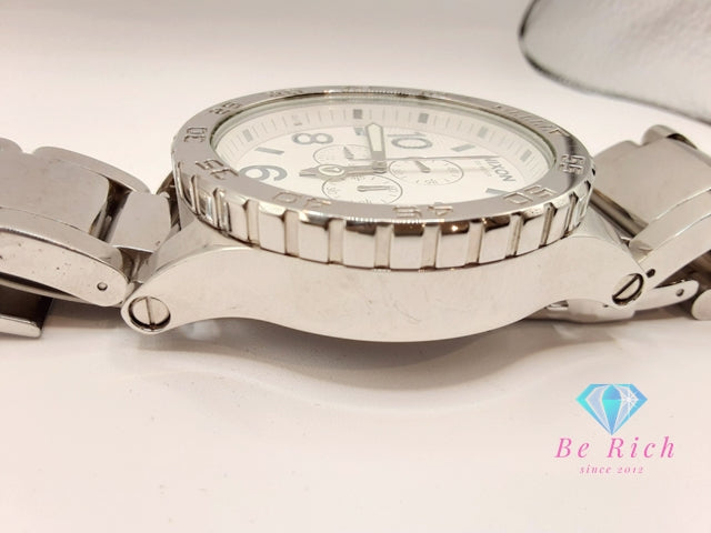 ニクソン NIXON THE 51-30 クロノグラフ デイト メンズ 腕時計 ビッグ フェイス 白 ホワイト シルバー SS ブレス アナログ クォーツ QZ ウォッチ 【中古】【送料無料】 ht5923