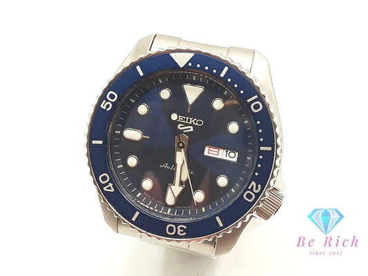 セイコー SEIKO 5 4R36-07G0 自動巻き メンズ 腕時計 デイデイト ブルー 青 シルバー SS ブレス AT オートマ ウォッチ ファイブ Five  【中古】【送料無料】 ht5925