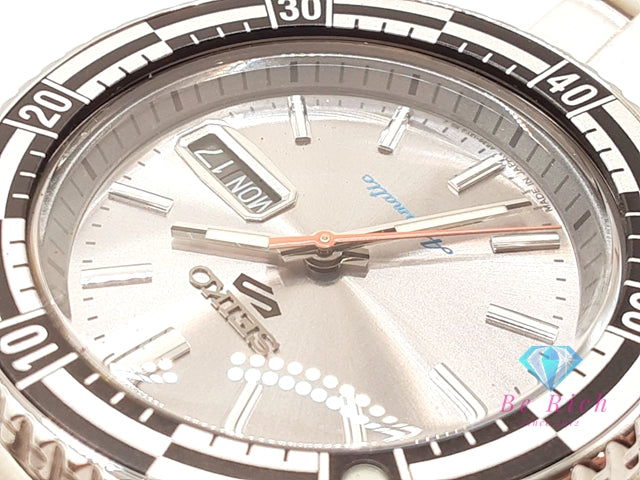 セイコー SEIKO 5 4R36-15E0 自動巻き メンズ 腕時計 デイデイト シルバー SS ブレス AT オートマ ウォッチ ファイブ Five  【中古】【送料無料】 ht5926