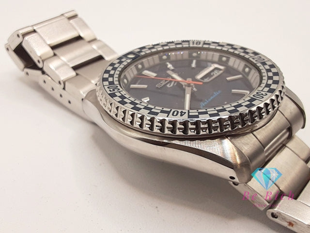 セイコー SEIKO 5 SPORTS メカニカル 自動巻き メンズ 腕時計 デイデイト SBSA243 4R36-15Z0 青 ブルー シルバー SS ブレス AT オートマ ウォッチ ファイブ Five スポーツ  【中古】【送料無料】 ht5927