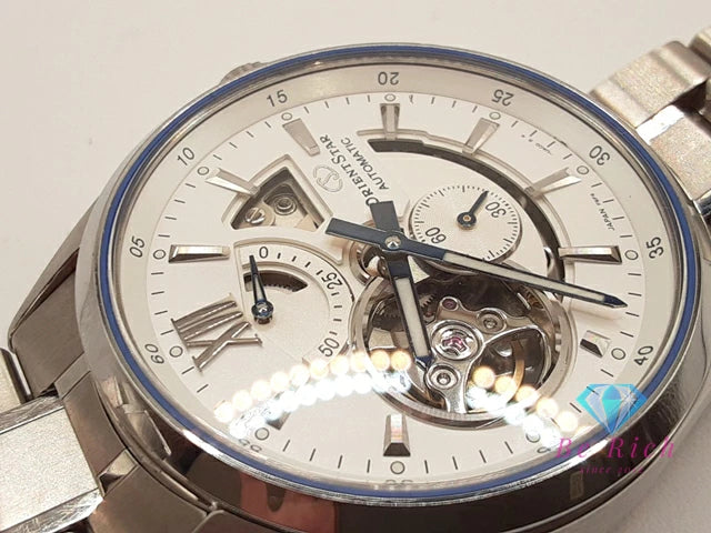 オリエント スター ORIENT STAR モダン スケルトン 自動巻 メンズ 腕時計 F6F4-UAB0  白 ホワイト シルバー SS ブレス アナログ ウォッチ コンテンポラリー Modern Skeleton 【中古】【送料無料】 ht5929