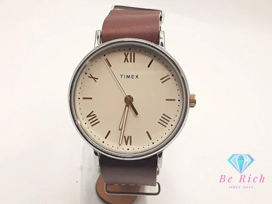 タイメックス TIMEX Southview サウスビュー メンズ 腕時計 TW2R80400 ベージュ 茶 ブラウン SS レザー ブレス アナログ クォーツ QZ  【中古】【送料無料】 ht5933
