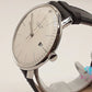 ユンハンス JUNGHANS マックスビル 自動巻き メンズ 腕時計 デイト 27 / 4002 46 ホワイト 白  ブラック 黒 SS レザー ブレス アナログ オートマ AT ウォッチ Max Bill 【中古】【送料無料】 ht5936